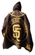 Poncho artesanal mexicano con capucha Zarape San Diego Padres Jorongo