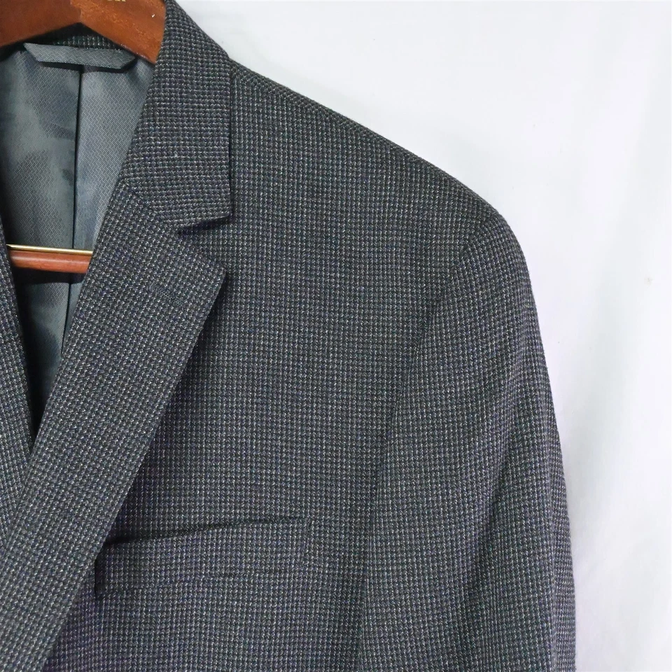 Andrew Fezza 44R Black Woven 2Btn Mens Blazer Suit Jacket Sport Coat - Image 2 of 4