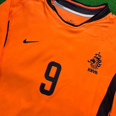 2002 Netherlands Home Ruud van Nistelrooy #9 Vintage Football