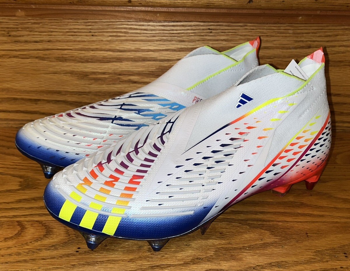 Adidas Predator Edge+ SG Soccer Cleats GW1035 Men's US 11 White