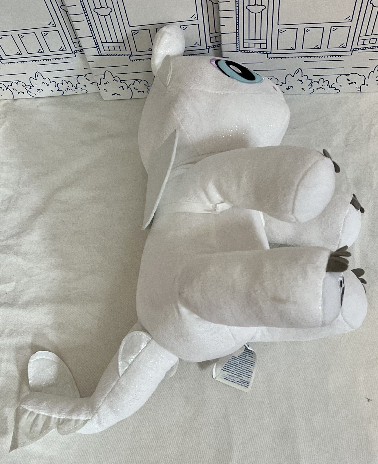 Build a Bear How to Train Your Dragon White Light Fury Plush Wings Set