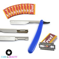 Barber Classic Barber Shop Straight Cut Throat Shaving Blue Color CE Tools