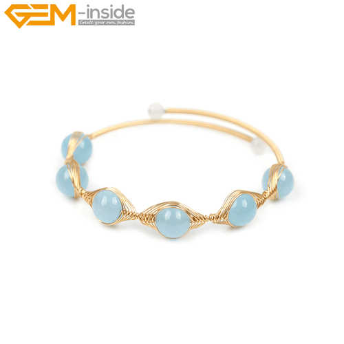 Gold Filled Chakras Quartz Jade Stone Jewelry Handmade Adjustable Bracelet Gift - Picture 91 of 133