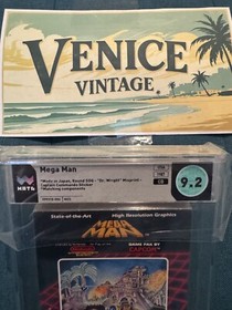 NES CIB Capcom Mega Man 1st Print WATA 9.2 Dr Wright Misprint #4/24 Pop Nintendo