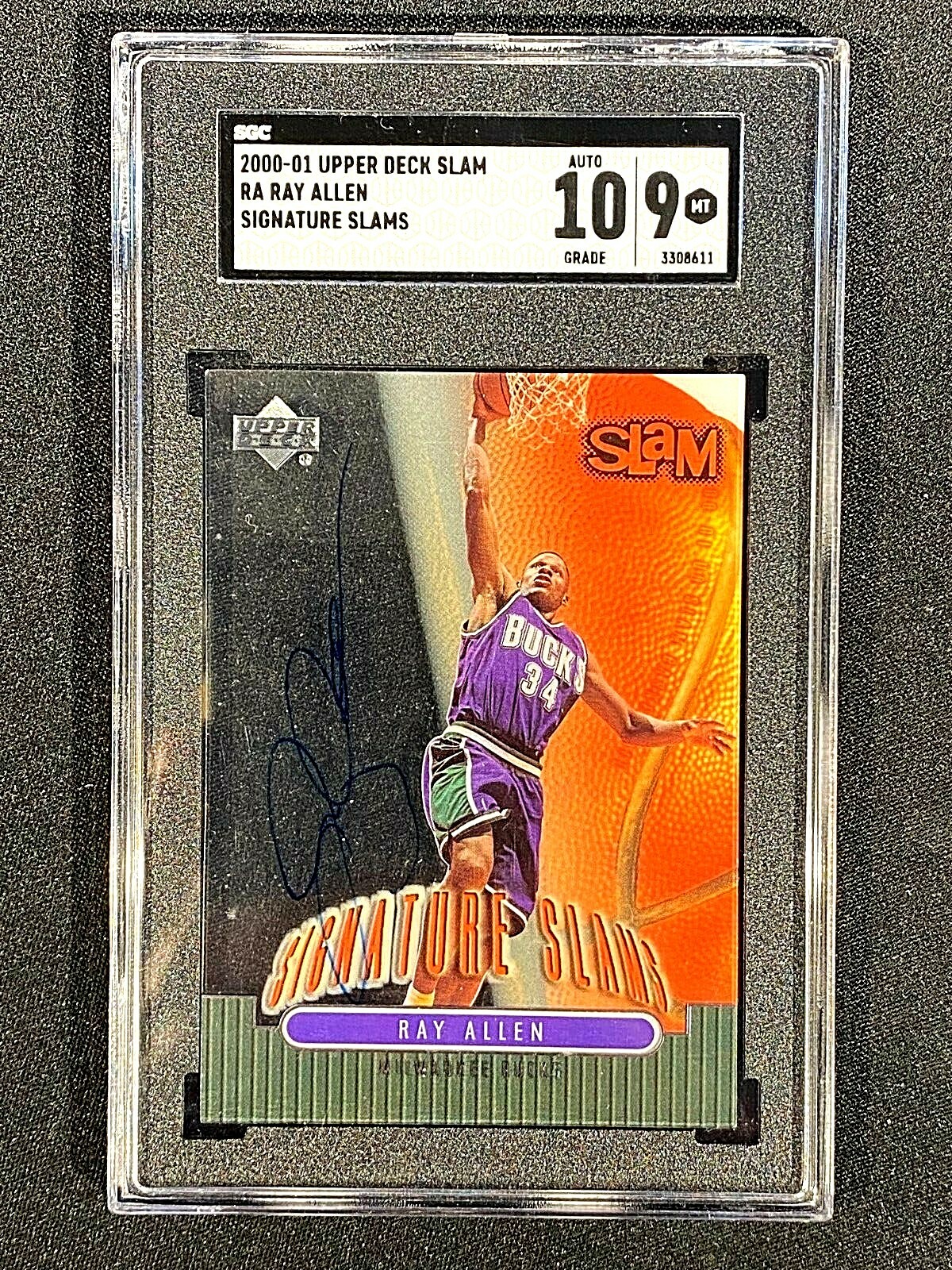 Ray Allen Autographed Signed 2000 SGC 9 MINT SLAM SLAMS AUTO SUPER RARE G1846 