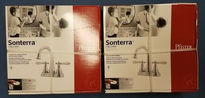 Set Of Two Pfister Sonterra Polished Chrome 2 Handle Bathroom