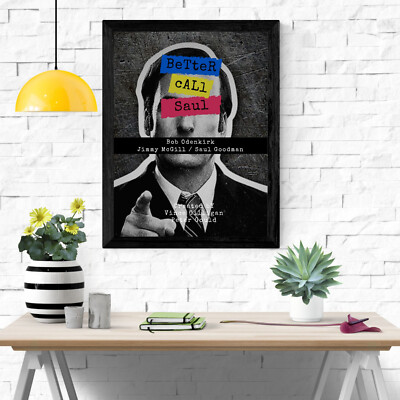 Gemälde Poster Druck TV-Serie Better Call Saul. Saul Goodman mit Rahmen 40x30cm