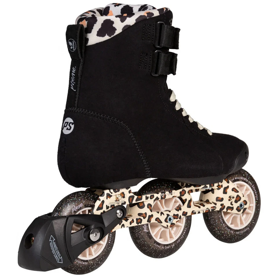 Powerslide Pheme Leo 100 Damen-Inliner Inline-Skates Schwarz Leo Muster NEU - Bild 3 von 4