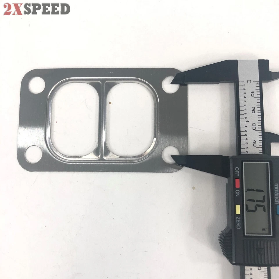 Junta turbo de alimentación de entrada dividida T3 juntas de acero inoxidable de doble desplazamiento 4 pernos Foto 4 de 4