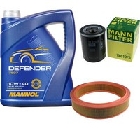 MANN-FILTER Inspektionspaket 5L Mannol Defender 10W-40 FüR Fiat Punto 1.2 60