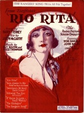 The Rangers' Song (We're All Pals Together), Rio Rita, Ziegfeld, 1926 Sheet Musi