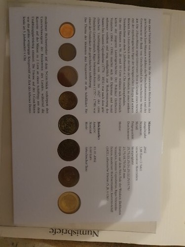 Griechenland Euro Kursmünzensatz Kms 2002 als Numisbrief - Bild 2 von 3