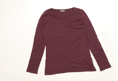 Marks & Spencer Womens Size 12 Cotton Blend Purple Long Sleeve T-Shirt (Regular) | eBay