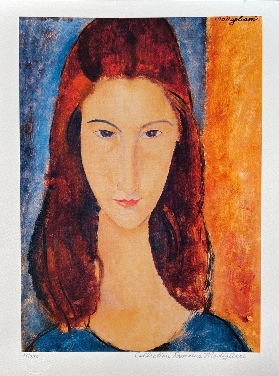 Amedeo Modigliani PORTRAIT OF A YOUNG GIRL Facsimile Signed Giclee