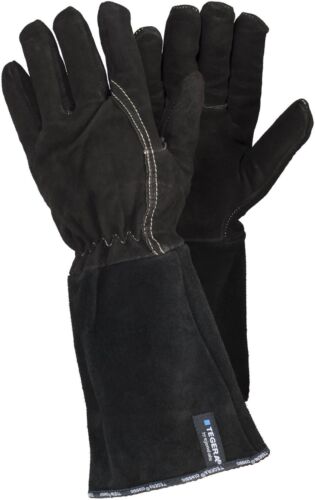 TEGERA 134 Heat Resistant Leather Wedling Gloves Kevlar Lined 395mm long - Afbeelding 1 van 1
