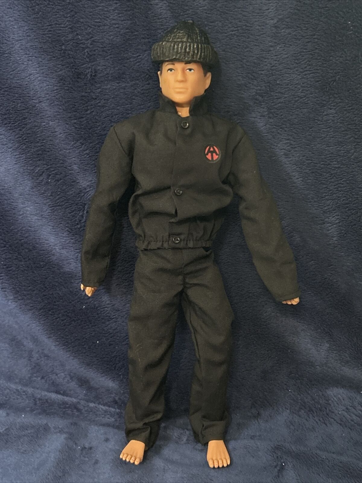 GI JOE ADVENTURE TEAM MAN OF ACTION W/ Kung Fu Grip, Hat, Blk Outfit, and Hair!￼
