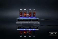 IN-14 NIXIE TUBE CLOCK ASSEMBLED WITH ENCLOSURE AND ADAPTER 4-tubes by MILLCLOCK