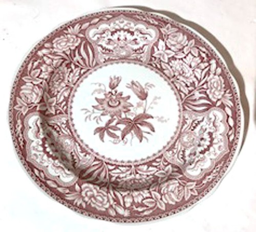 SPODE ARCHIVE COLLECTION 10" PLATE GEORGIAN SERIES SPODE CRANBERY PINK ENGLAND - Picture 2 of 7