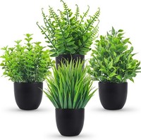 KüNstliche Pflanzen 4 StüCk Klein FüR Tisch Regal Bad Deko Blumen