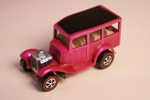 Restored Hot Wheels Redline -Classic '31 Ford Woody - Hot Pink!! Free Shipping!!