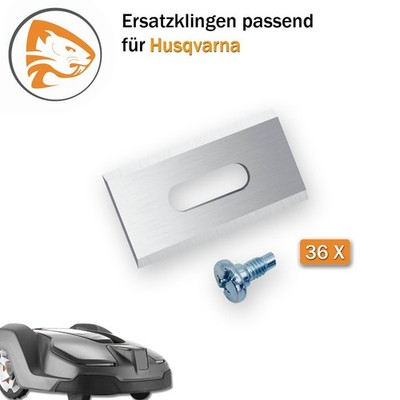 36x Klingen für Husqvarna 320 430X 450X 310E 410XE NERA Aspire R4 Mähroboter S
