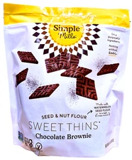 Simple Mills Chocolate Brownie Thins 14 Ounce Bag EXP 08/2026