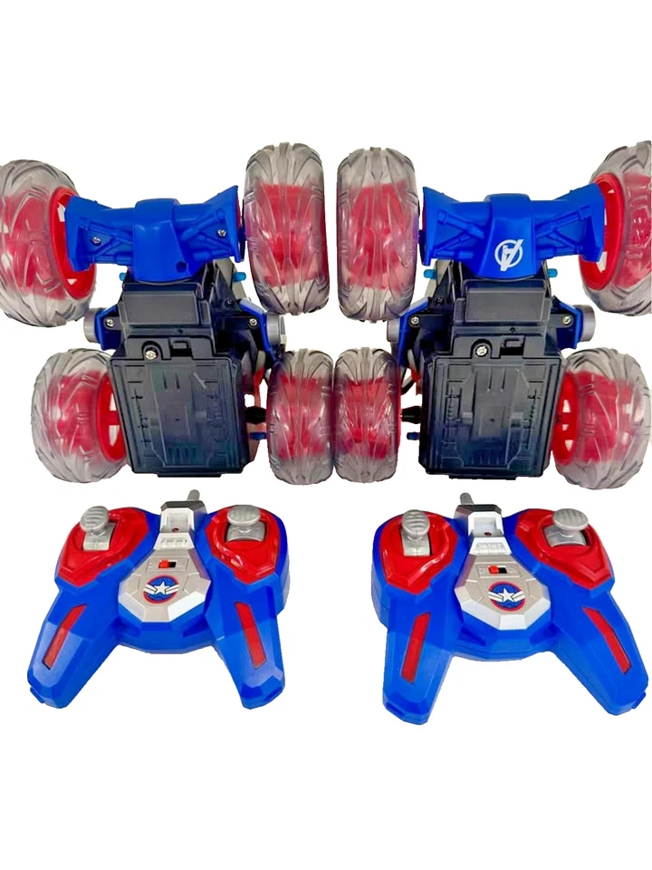 Coche de acrobacias Marvel Avengers RC con control remoto - Edición Capitán América 🇺🇸 (Juego de 2) Foto 3 de 3