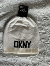 NWT DKNY MEN BEANIE COLOR IVORY