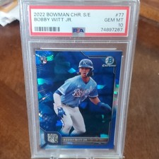 Bowman 2022 Bowman Chrome Sapphire Bobby Witt Jr. #77 Rookie Card PSA 10