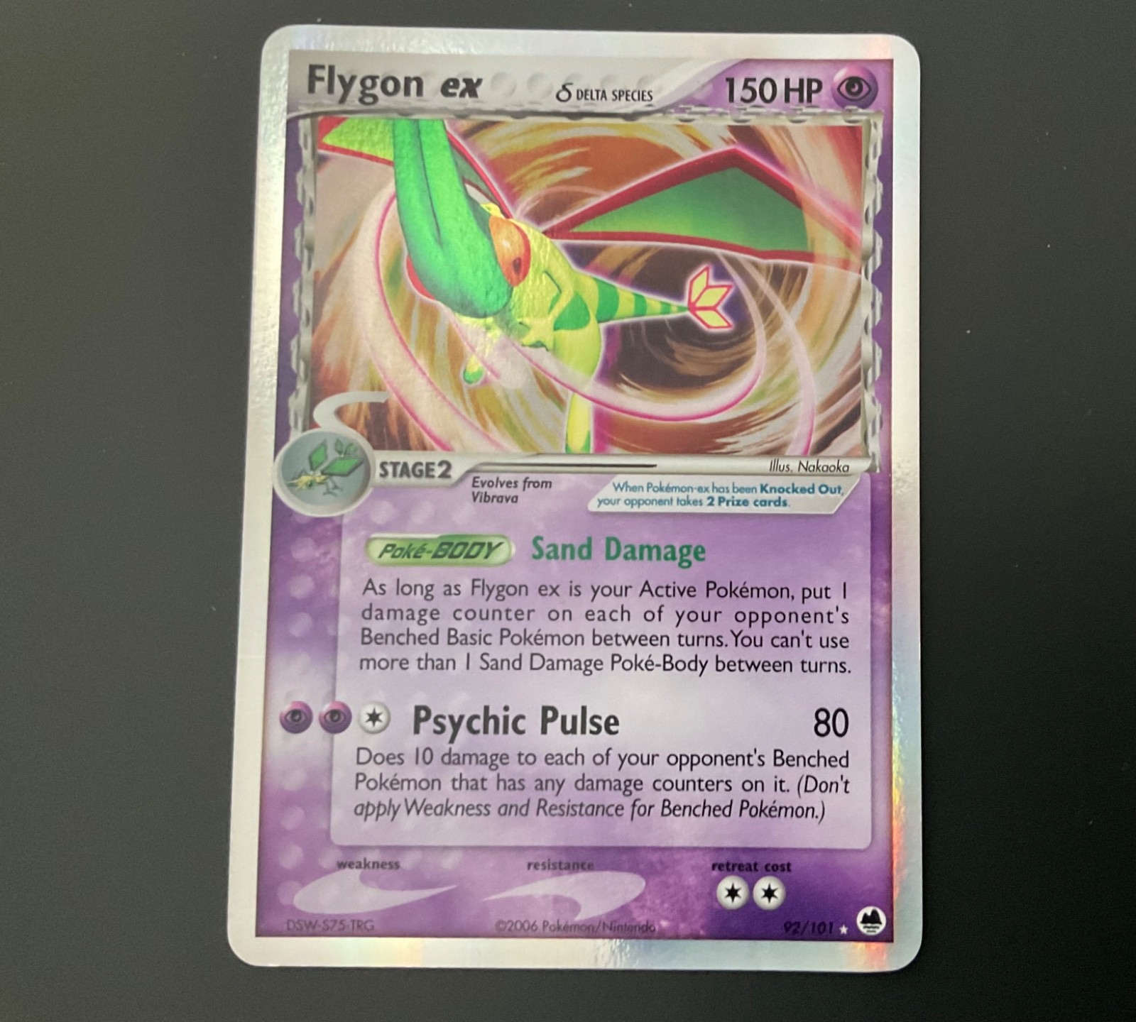 Flygon EX 92/101 Dragon Frontiers 2006 Holo Pokemon Card - NM unplayed condition