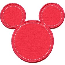 Disney Minnie Mouse Head Pink Embroidered Applique Iron On Patch