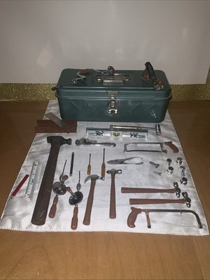 Vintage Marx Kids Pocket Tools & Metal Tool Box Miniature Tool Set