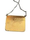 Vtg Silver Tone Bar Chain Necklace Gold Tone Enamel Pendant Figural 20" Estate — photo 5
