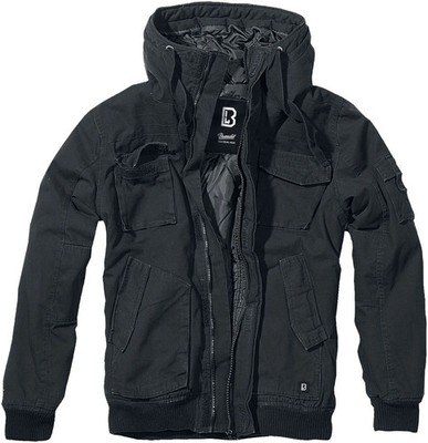 Brandit Winterjacke Herren Bronx schwarz Basics 100% Baumwolle XXL