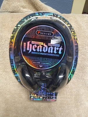 Sentry Headart MP3 Ipod Megabass Extreme Digital Black Headphones NEW