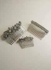 Bundle of Three Bridal Prom Rhinestone Hair Combs