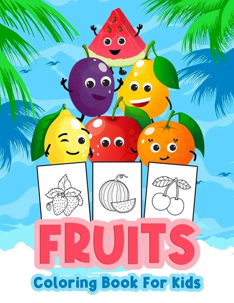 Bmpublishing | Fruits Coloring Book For Kids | Taschenbuch | Englisch (2021)-image