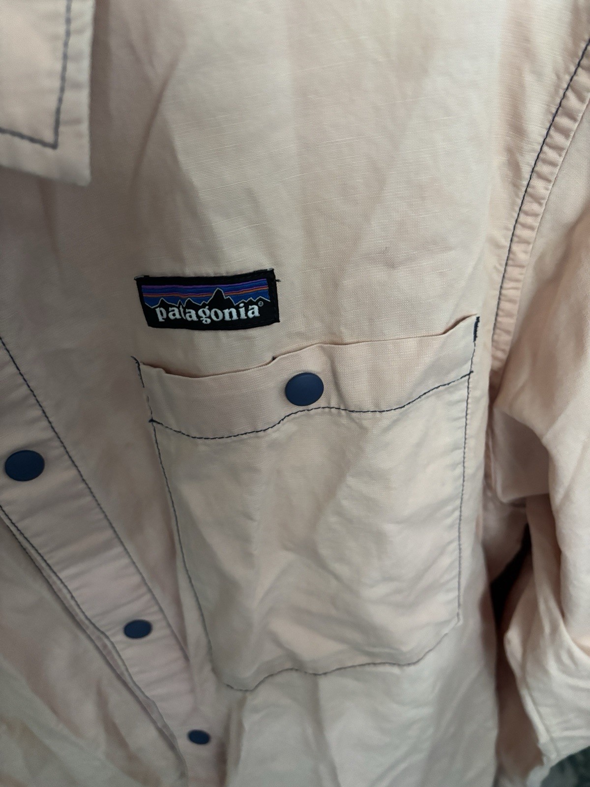 Patagonia Men's Button Down Drawstring Reworn Shi… - image 2
