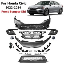 For 2022-2024 2023 Honda Civic LE EX Front Bumper Cover Grille Assembly Kit