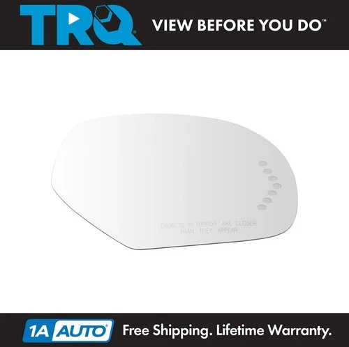 TRQ Mirror Glass Heated 7 LED Turn Signal RH for Cadillac Chevy GMC Pickup SUV