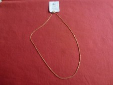 COLLIER PLAQUE OR MAILLE FINE LONGUEUR 40 CM NEUF