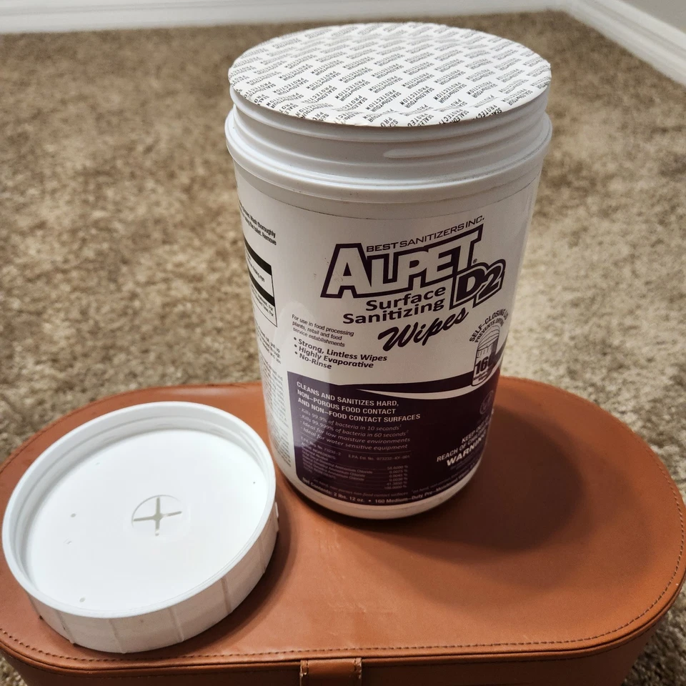 Alpet D2 Surface Sanitizing Wipes – 160 Count (Sealed Container) - Image 4 of 4