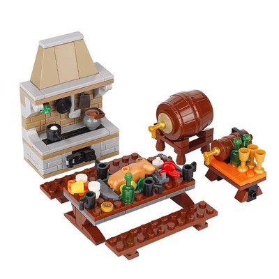 MOC City Street Food Drink Pub Building Blocks Set