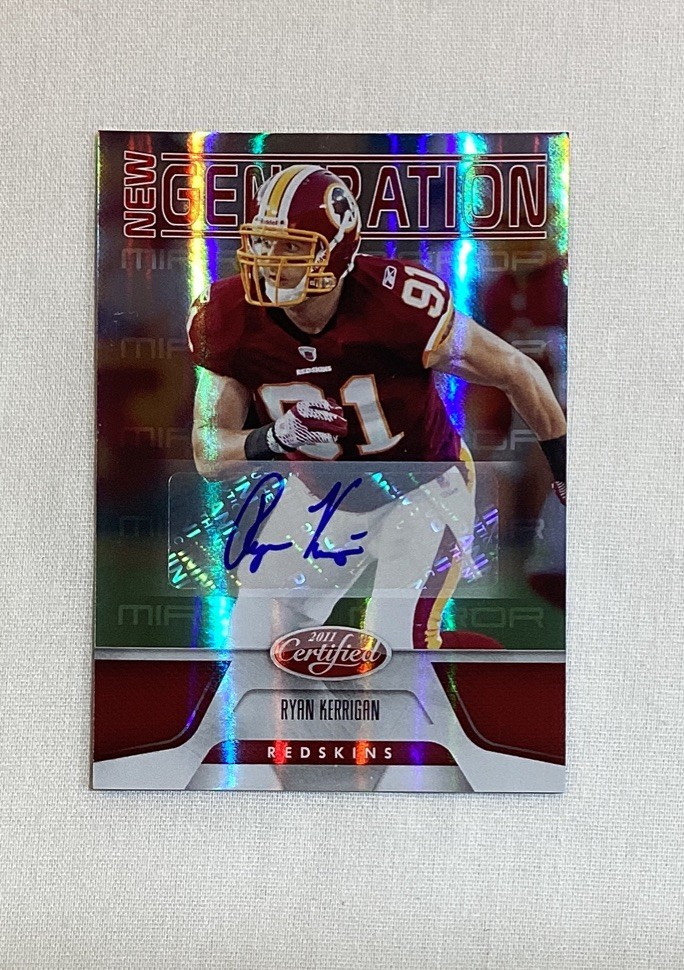 RYAN KERRIGAN RC 2011 CERTIFIED SIGNED AUTOGRAPH ROOKIE CARD #235 AUTO /250