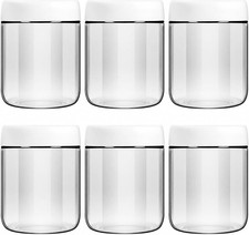 6-Pack 16oz Glass Jars with Lids for Food Storage Meal Prep Airtight