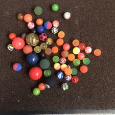 Bouncy Balls Super Balls Assorted Colors  Sizes Some Vintage Lot Of 58