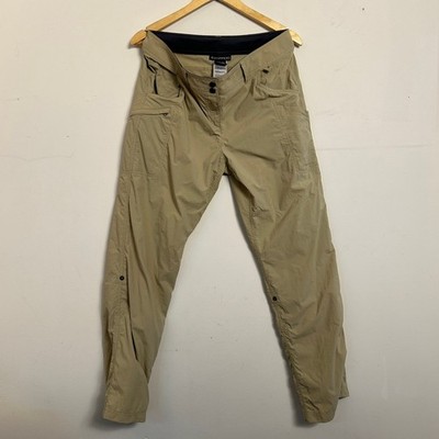 ExOfficio Hiking Pants Tan Khaki Roll Up Convertible Women Size 10 Inseam 32
