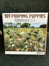 Funwares Brand 1000 Piece Puzzle 101 Pooping Puppies Dog Theme Puzzle