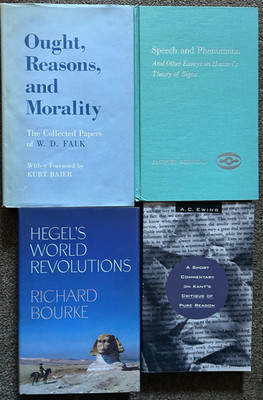 Philosophy Classics Lot of 4  Hegel, Falk, Husserl, Kant, HC, Graduate Level