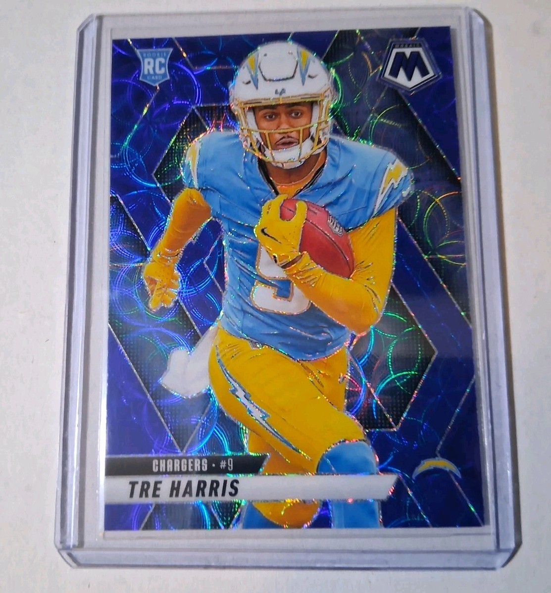 2025 Panini Mosaic Tre Harris RC #326 Blue Scope Prizm 